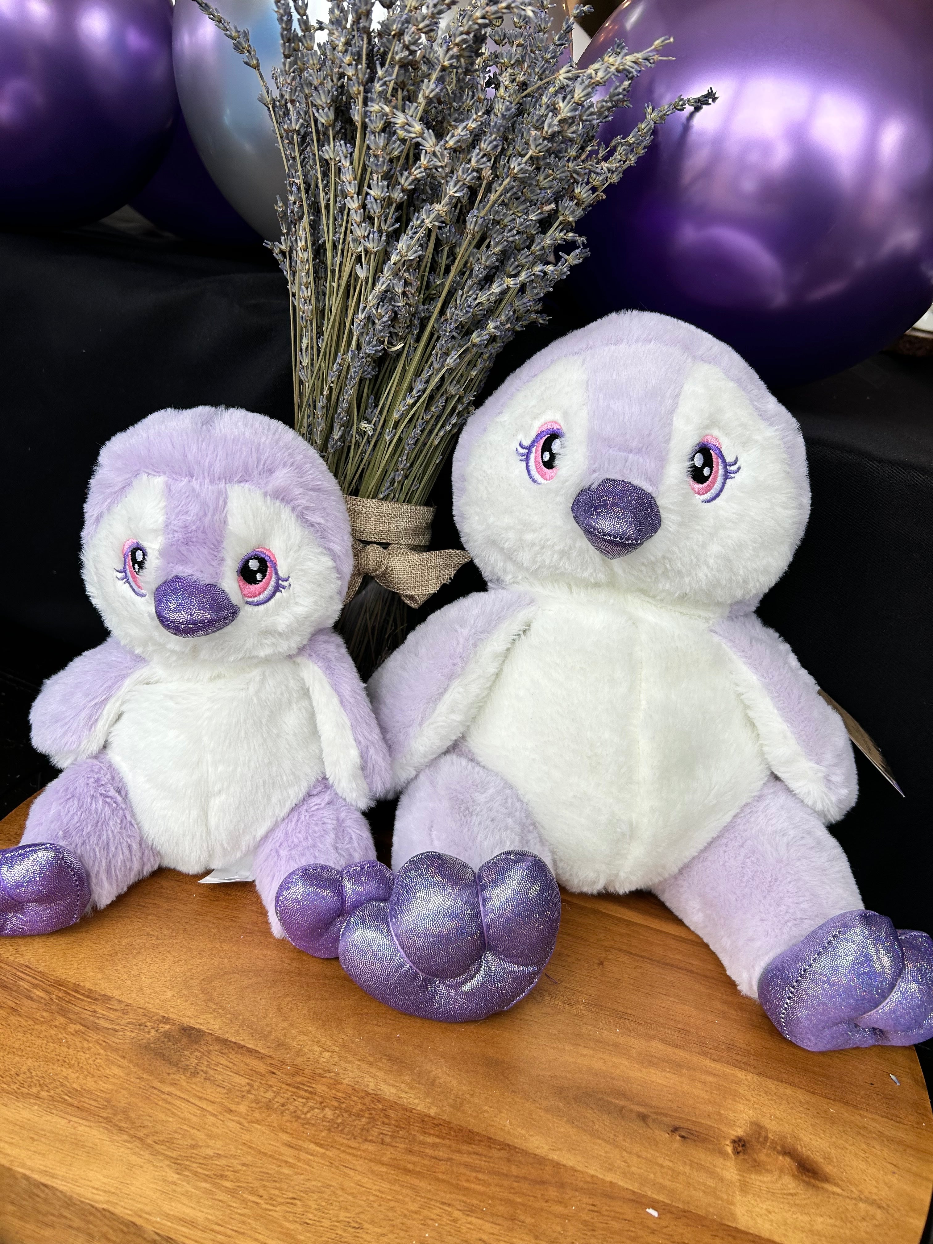 Purple penguin stuffed animal online